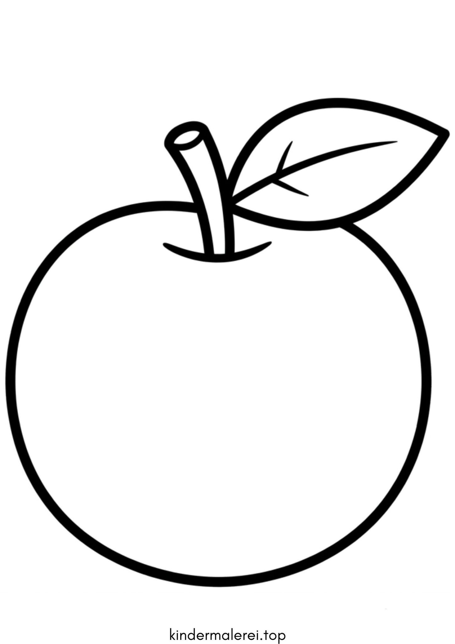 Ausmalbild zum Ausdrucken Apfel