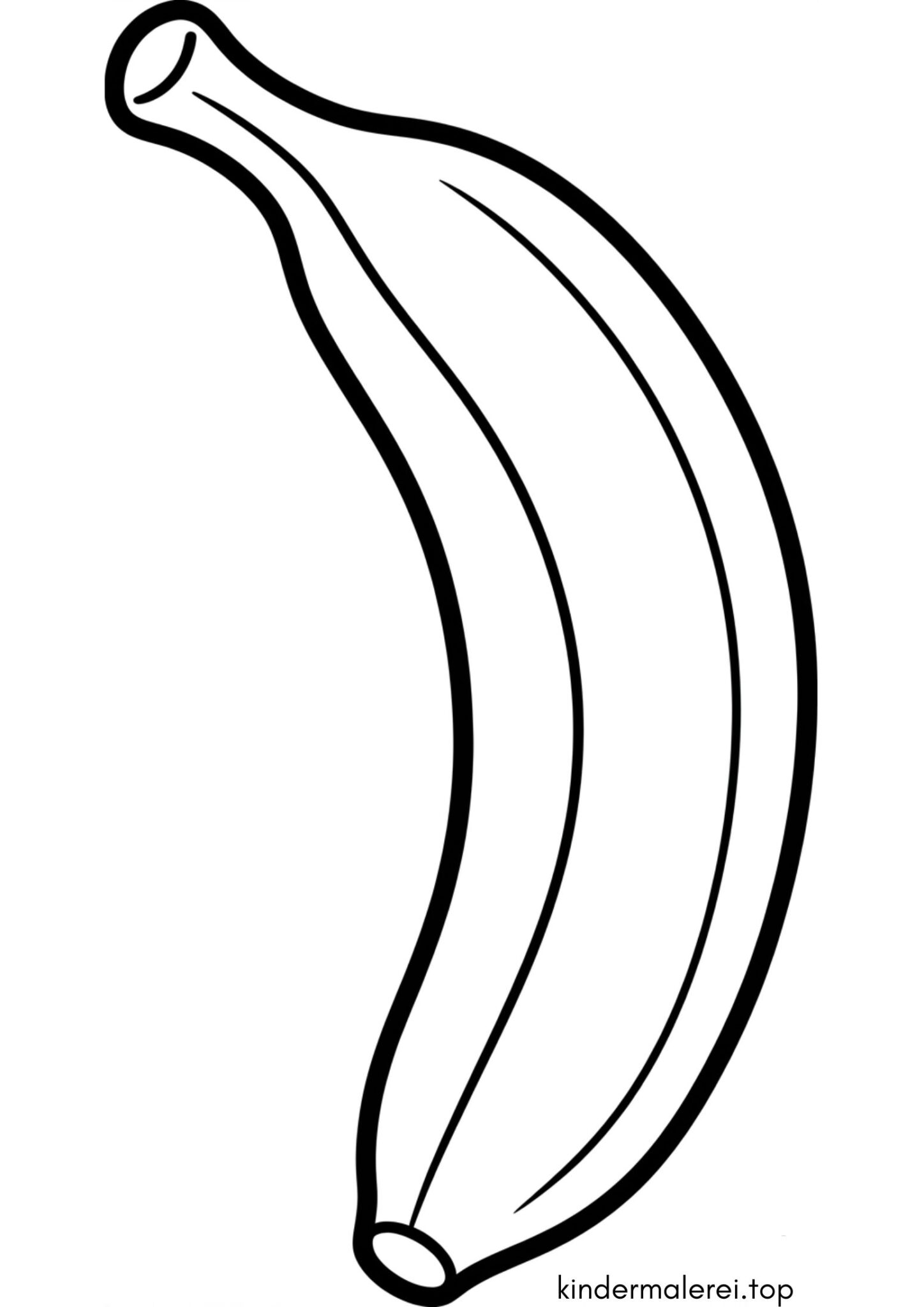 Ausmalbild zum Ausdrucken Banane Ausmalbild zum Ausdrucken Banane