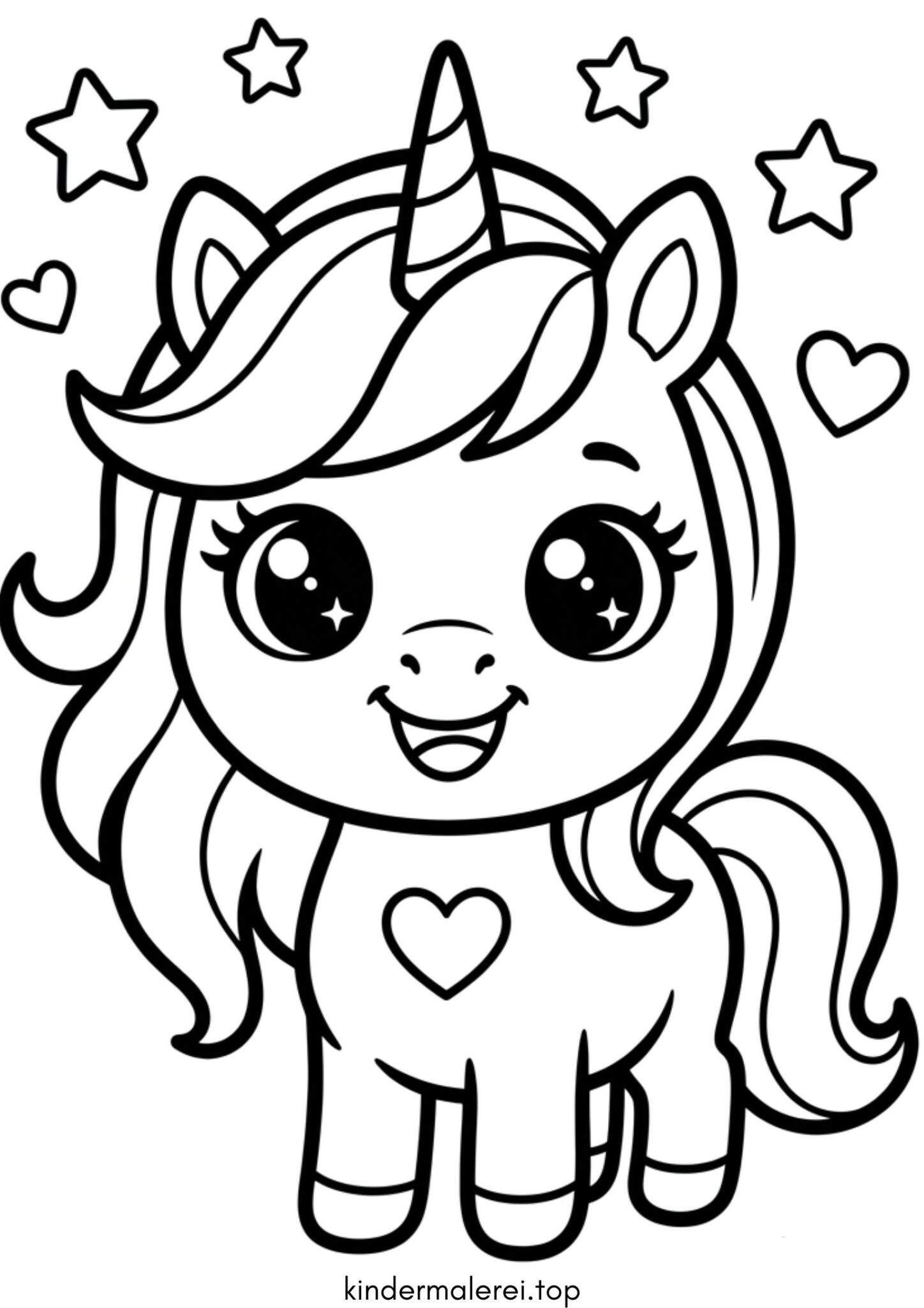 Ausmalbild zum Ausdrucken Chibi Einhorn Ausmalbild zum Ausdrucken Chibi Einhorn