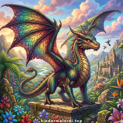 Ausmalbilder - Drachen 🐉