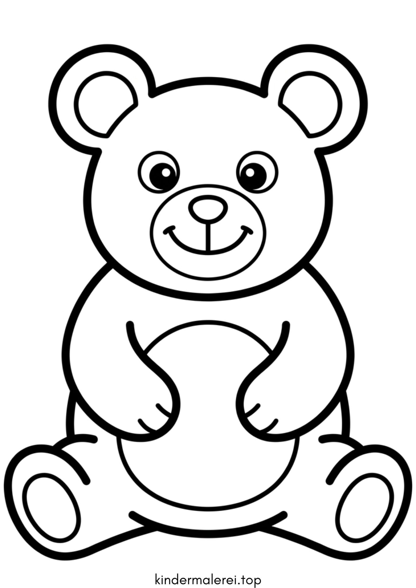 Ausmalbild zum Ausdrucken Einfacher Bär Ausmalbild zum Ausdrucken Einfacher Bär