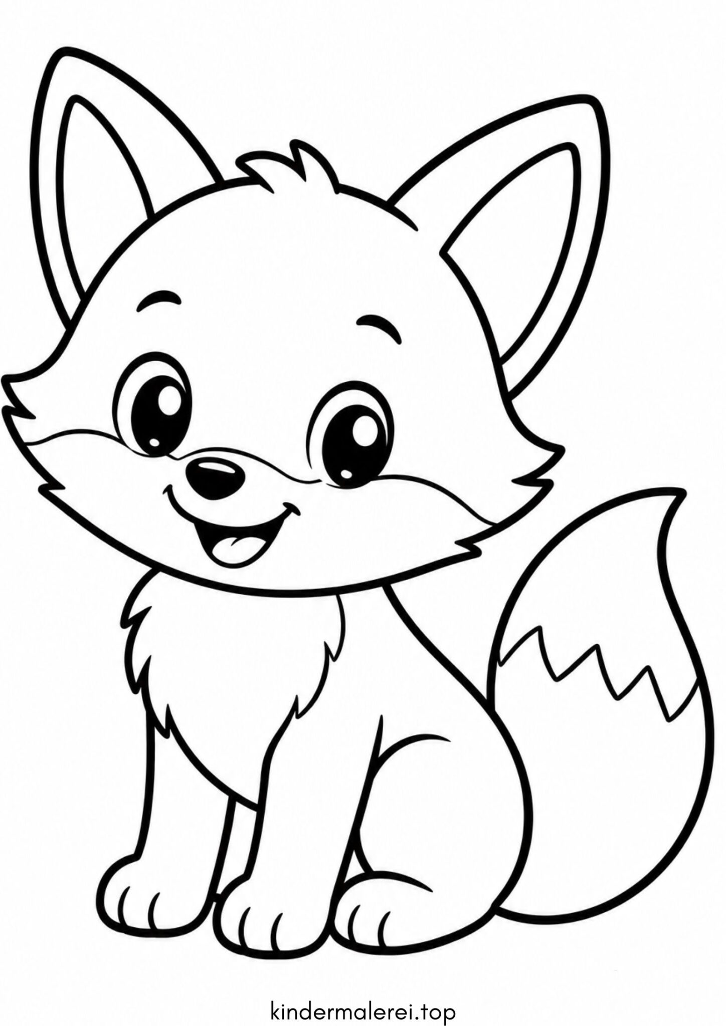 Ausmalbild zum Ausdrucken Einfacher Fuchs Ausmalbild zum Ausdrucken Einfacher Fuchs
