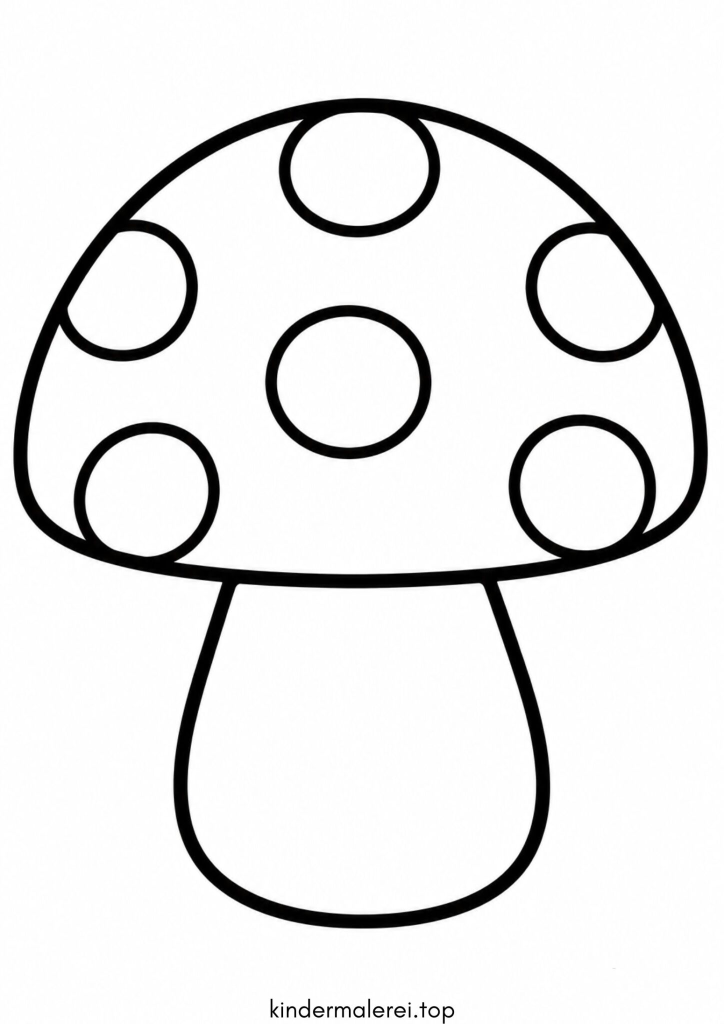 Ausmalbild zum Ausdrucken Einfacher Pilz Ausmalbild zum Ausdrucken Einfacher Pilz