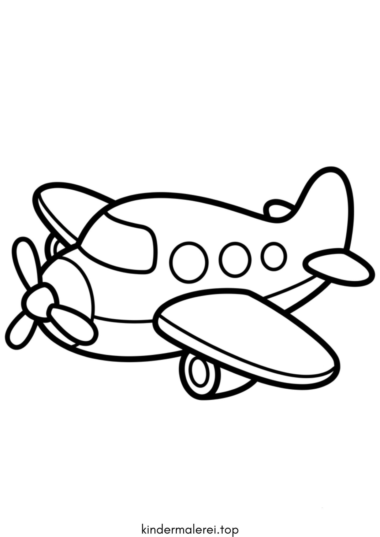 Ausmalbild zum Ausdrucken Einfaches Flugzeug Ausmalbild zum Ausdrucken Einfaches Flugzeug