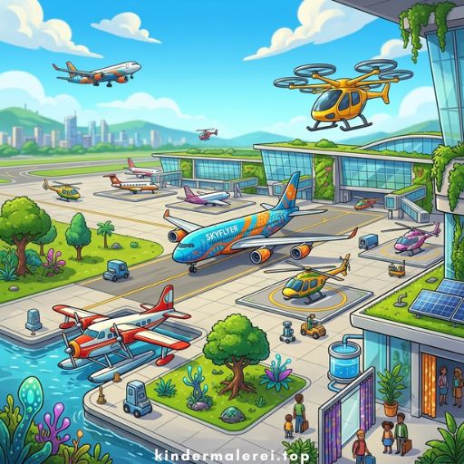 Ausmalbilder - Luftfahrzeuge 🚁🛩️✈️