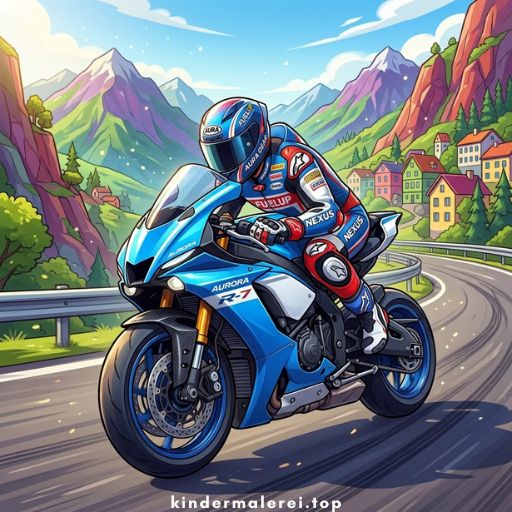 Ausmalbilder - Motorrad 🏍️