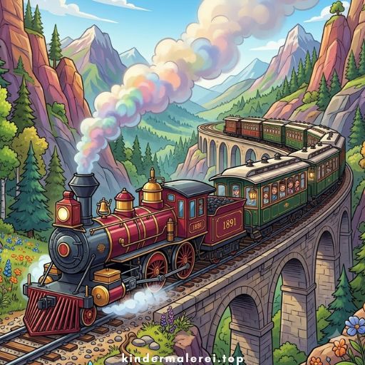 Ausmalbilder - Züge 🚆