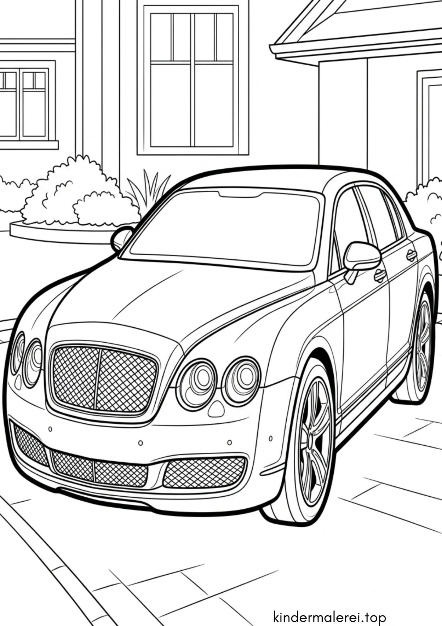 Ausmalbild zum Ausdrucken Bentley Auto