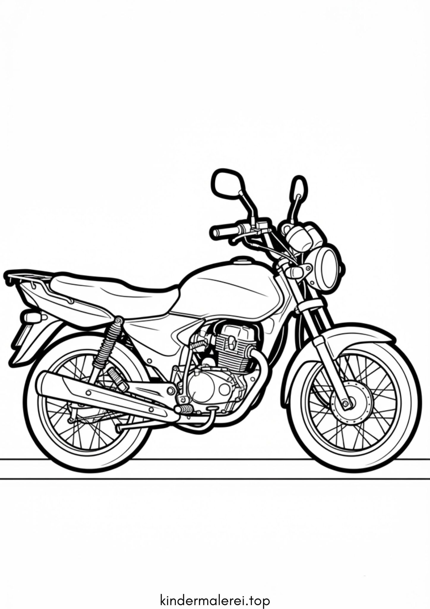 Ausmalbild zum Ausdrucken Honda-Motorrad