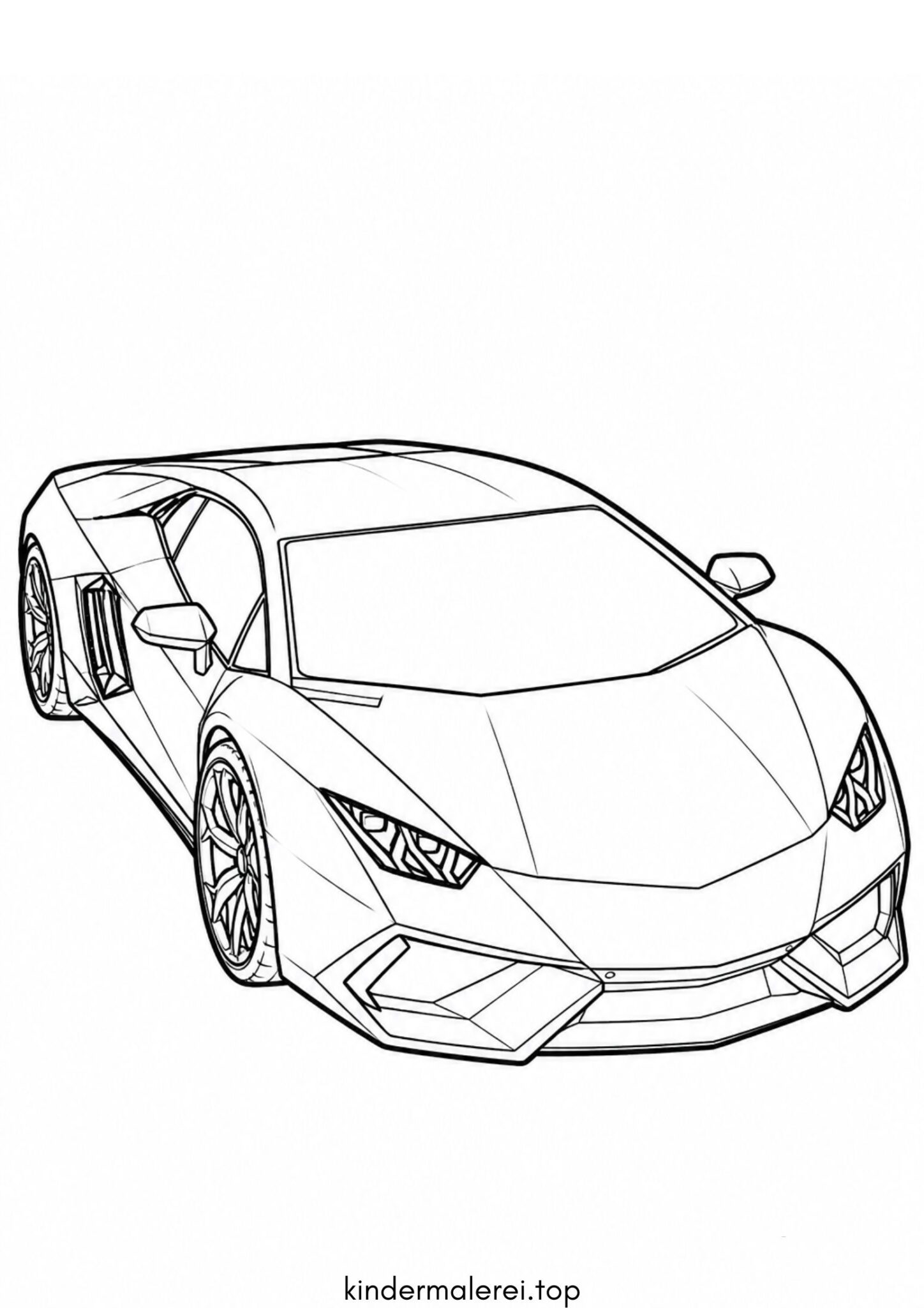 Ausmalbild zum Ausdrucken Lamborghini Auto