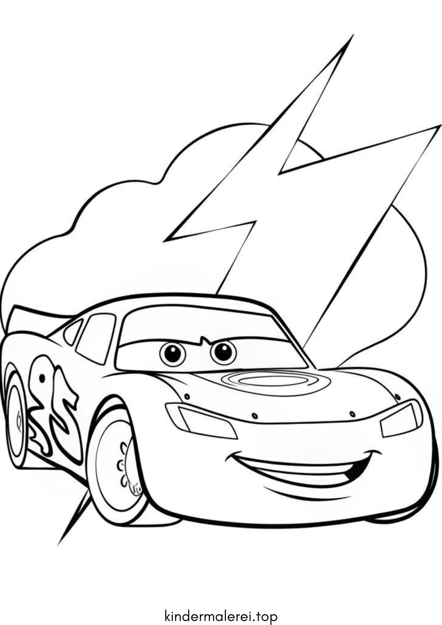 Ausmalbild zum Ausdrucken Lightning McQueen