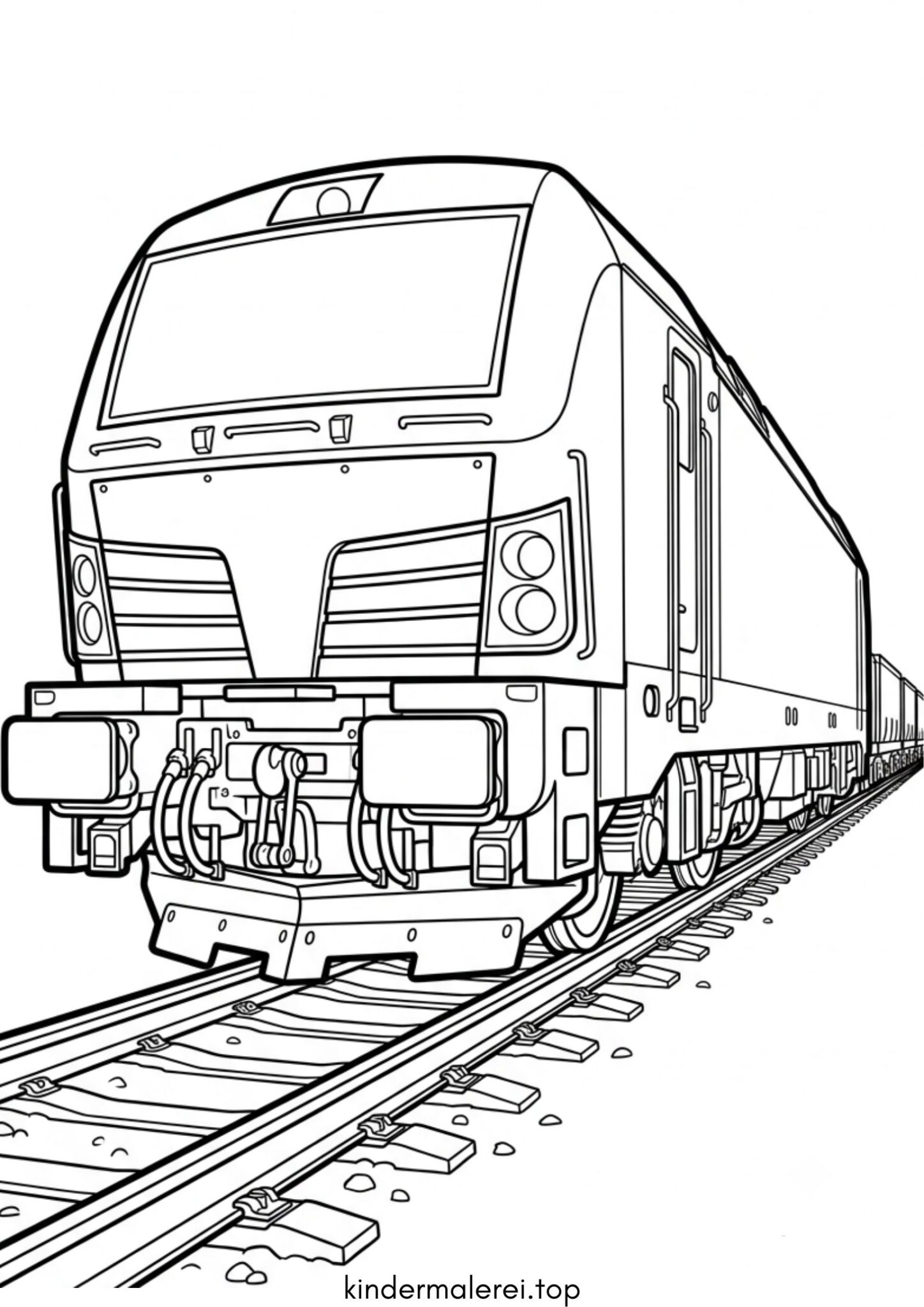 Ausmalbild zum Ausdrucken Lokomotive