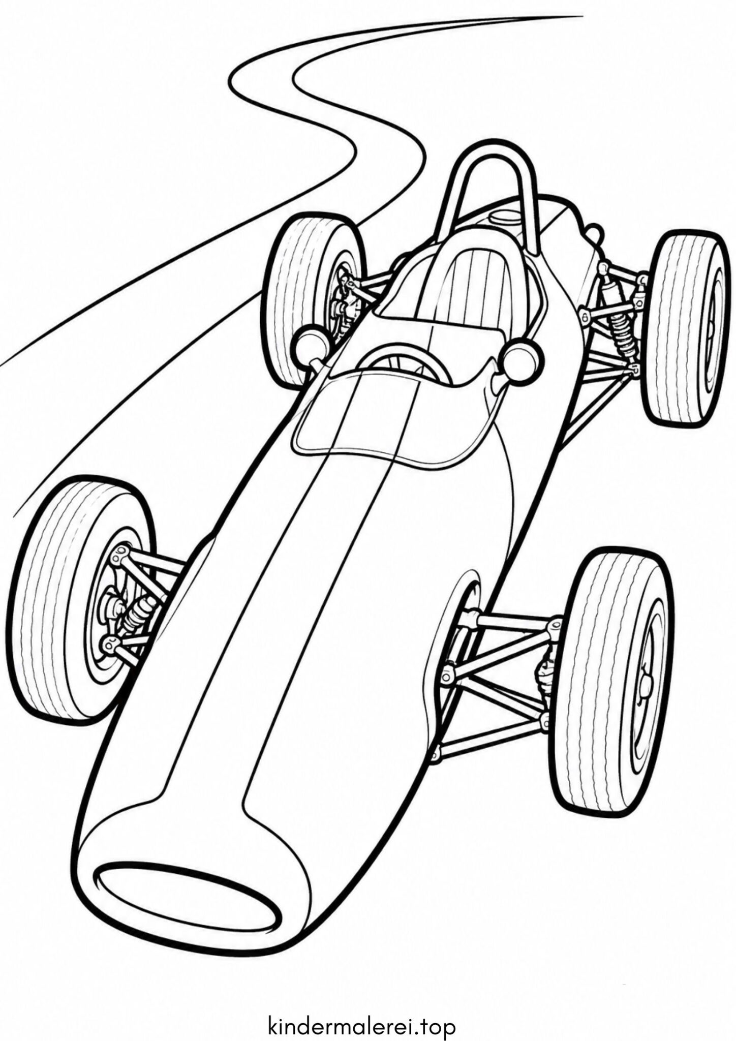 Ausmalbild zum Ausdrucken Lotus Rennwagen