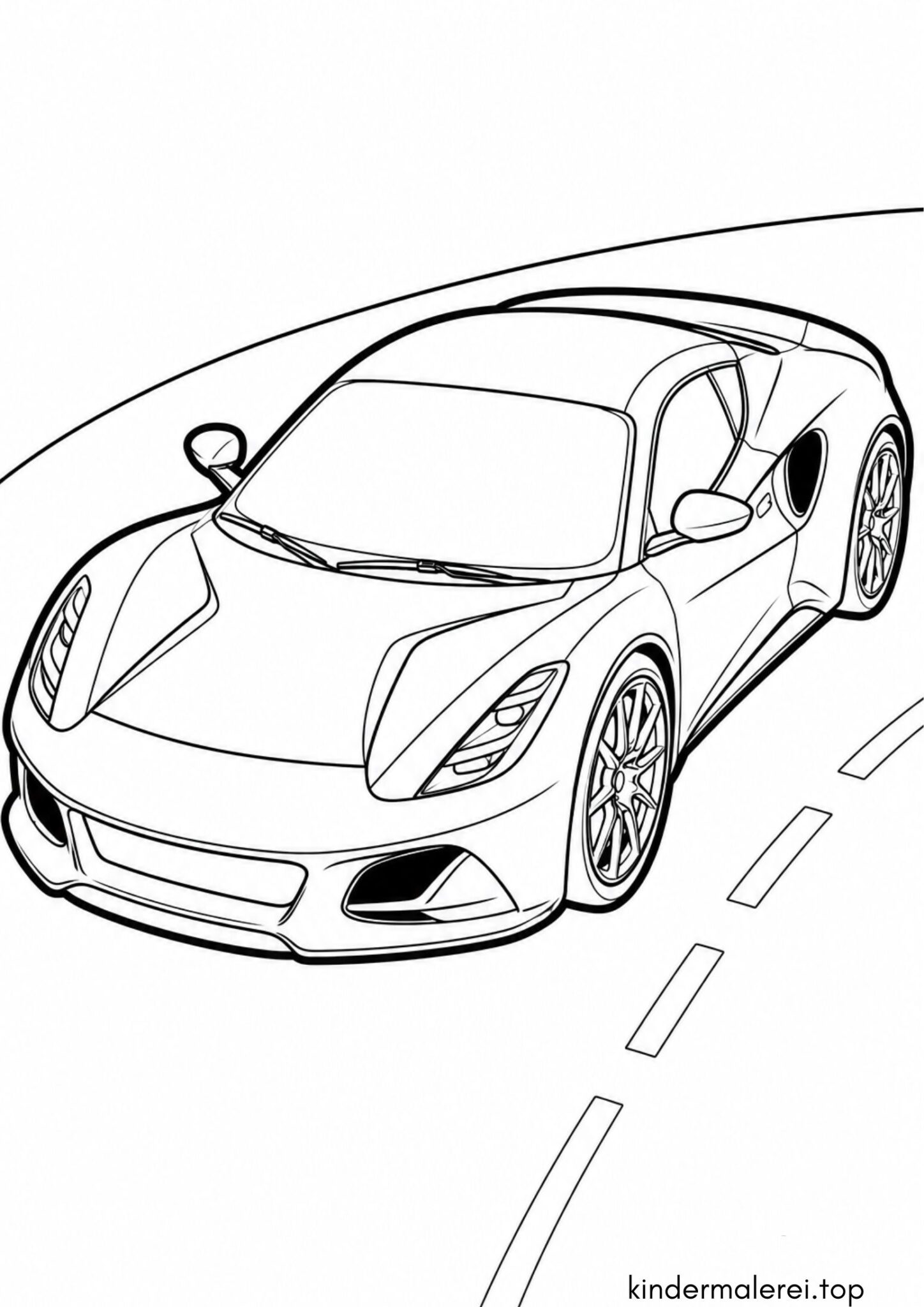 Ausmalbild zum Ausdrucken Lotus Sportwagen