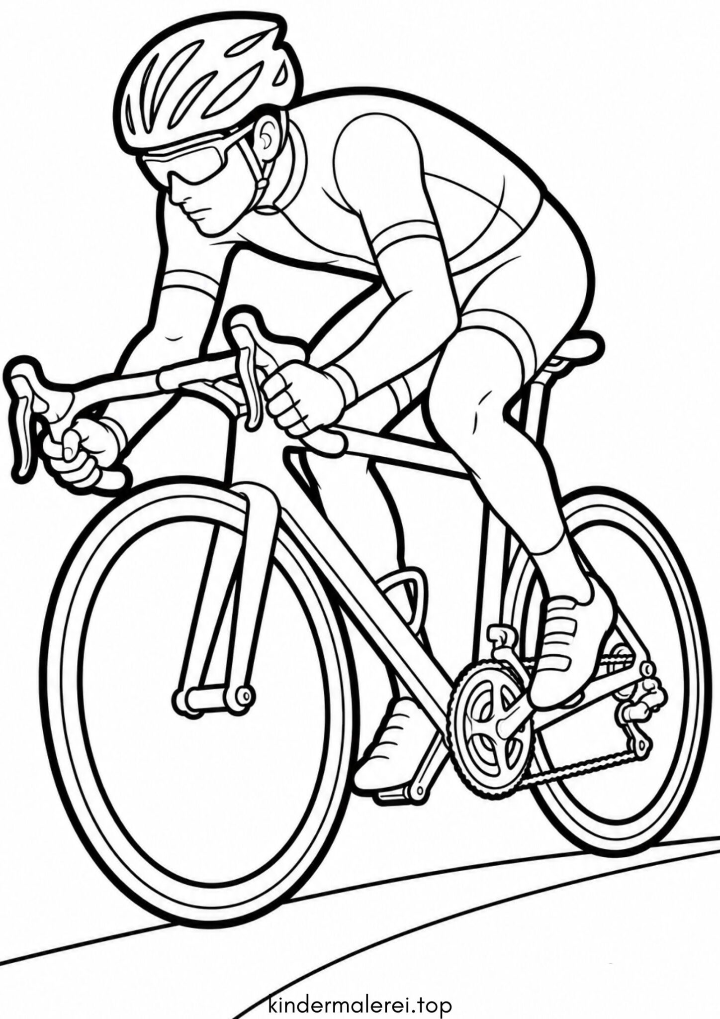 Ausmalbild zum Ausdrucken Rennrad