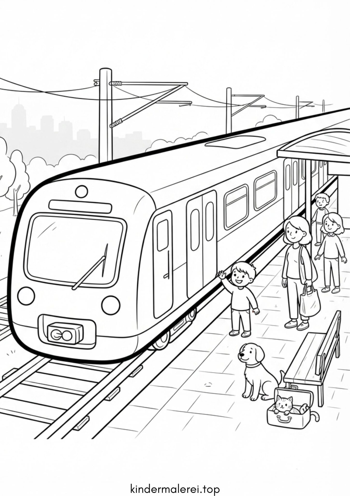 Ausmalbild zum Ausdrucken S-Bahn